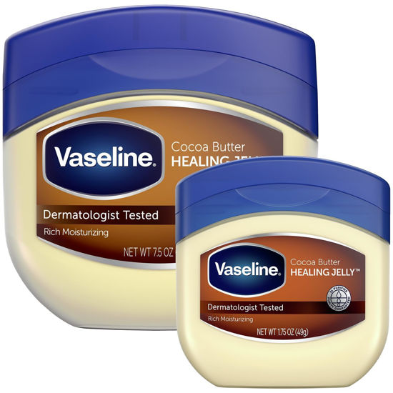 Picture of Vaseline Cocoa Butter Healing Jelly, 2-Size Variety Bundle - #1 Dermatologist-Recommended Skin Protectant, Healing Ointment for Sensitive and Dry Skin
