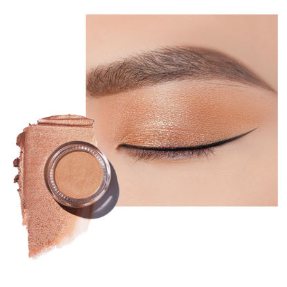 Picture of Oulac Nude Pearl Cream Eyeshadow also for Highlighter Shimmer Eye Shadow Waterproof&Long Lasting with Moisturizing Formula Blendable Shimmer Eye Make-up,Vegan & Cruelty-Free,6g P02