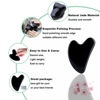 Picture of Ditind Gua Sha Facial Tools, Black Obsidian Gua Sha Massage Tool, Natural Jade Guasha Tool for Face and Body Skin Massage. Gua Sha Set for SPA Acupuncture Therapy, Trigger Point Treatment.