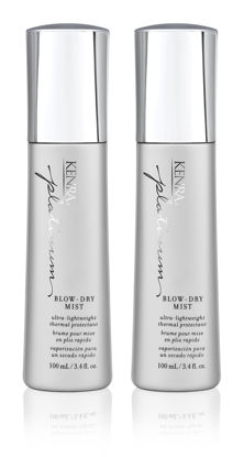 Picture of Kenra Platinum Blow-Dry Mist | Ultra-Lightweight Thermal Protectant | Detangles, Smooths, & Softens | Eliminates Frizz & Resists Humidity | Fine To Medium Hair | 3.4 fl. oz. (2-Pack)