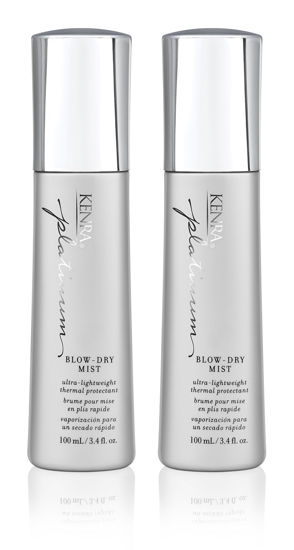 Picture of Kenra Platinum Blow-Dry Mist | Ultra-Lightweight Thermal Protectant | Detangles, Smooths, & Softens | Eliminates Frizz & Resists Humidity | Fine To Medium Hair | 3.4 fl. oz. (2-Pack)