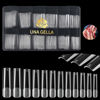 Picture of UNA GELLA Extra Long Tapered Sqaure Nail Tips, Pre-file 120Pcs Square Gel Tips No C Curve XXL Long Square Nail Tips Full Cover Acrylic Straight Nails Tips for Nails Extension Art DIY Salon 12 Sizes