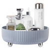 Picture of Anyoifax Makeup Perfume Organizer Tray 360 Degree Rotating Lazy Susan Skincare Lotion Organizer Spinning Cosmetics Storage for Dresser, Vanity, Bathroom Countertop, Small Grey