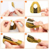 Picture of AHIER Gold Horseshoe Nail Forms, 200PCS Nail Extension Tips and UV Gel Guide Stickers