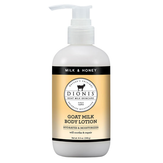 Picture of Dionis Goat Milk Hydrating Skincare Cream, Rich & Creamy Daily Moisturizing Milk & Honey Scented Body Lotion For Dry Skin, Made in the USA, Cruelty-Free & Paraben-Free, 8.5 oz Bottle