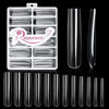Picture of Ranrose Extra Long Nail Tips,240PCS XXXL Long Square Acrylic Nail Tips Full Cover Clear Long Straight Tapered Square Nail Tips 12 Sizes Pre-shaped Fake Nails for DIY Press On Nail Extensions for Women