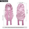 Picture of AWAYTR Long Satin Bonnet for Women - Double Layer Elastic Silk Bonnet for Braids Hair Sleeping Cap with Tie Band (Rose Gold)