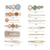Picture of Mehayi 20 PCS Macaron Pearls and Acrylic Resin Hair Clips, Handmade Cute Hair Barrettes Bobby Pins, Glitter Crystal Geometric Hairpin, Elegant Gold Hair Accessories, Gifts for Women Girls…