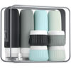 Picture of Mrsdry Travel Bottles for Toiletries 8 Pack, Tsa Approved Travel Size Toiletries 3 oz, Travel Containers for Toiletries, with Clear Bag, Leak Proof Silicone Squeezable Travel Essentials Creams Jars
