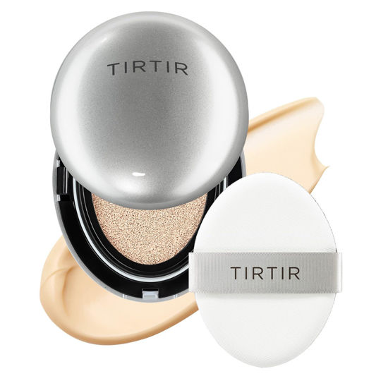 Picture of TIRTIR Mask Fit Aura Silver Cushion Foundation | Semi-glow Finish, Natural Coverage, Moisturizing, Lightweight, Korean cushion foundation (#13N Fair Ivory, Full Size, 0.63 Fl Oz)