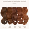 Picture of SARLA Invisible Wire Hair Extensions with 3 Clips Long Wavy Curly Synthetic Hairpiece for Women Adjustable Transparent Headband 22 Inch Chocolate