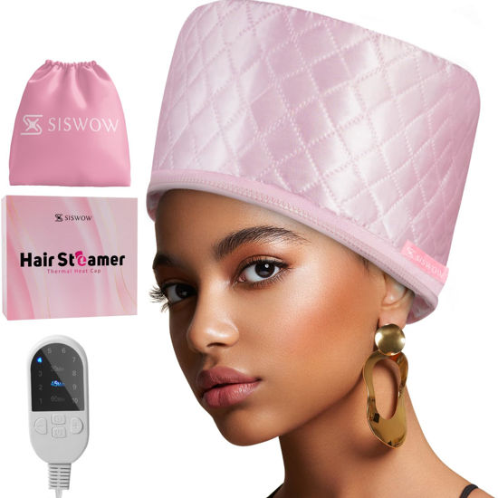 Picture of SISWOW Thermal Steamer Cap for Great Deep Conditioning With 10-level Heat for Natural Black Hair