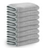 Picture of Nugilla Makeup Remover Cloths, 8 Packs Makeup Remover Towels Reusable Face Wash Cloth, Soft Makeup Remover Microfiber Face Cloth for Women(Light Grey)