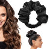 Picture of BLINKEEN Velvet Heatless Curling Scrunchie, No Heat Curls for Long Hair, Soft Sleep-in Hair Roller (Black, 1 Count)