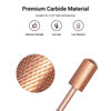 Picture of MelodySusie Safety Nail Drill Bits, 3/32'' Smooth Round Top Large Barrel Carbide Bits, Suitable for Manicure Pedicure Cuticle Gel Polishing, Beginners Bits, Rose Gold, Series Bit-S, Medium
