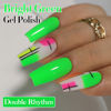 Picture of Double Rhythm Translucent Gel Polish Sheer Neutral Natural Light Milky Same Color Same Bottle 15ML Jelly UV Nail Polish Nail Art DIY at Home (Neon Glow Green-A1421)