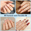 Picture of Medium Gel x Coffin Nail Tips, 504pcs Soft Gel Pre-Shaped Acrylic Fake Nails, Half Matte Full Cover Clear Press on Flase Nail Tips for Extension Nail Manicure Home DIY 12 Sizes Gelly Tips