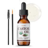Picture of BodyJ4You Organic Castor Oil for Hair Growth: Natural Serum for Eyelashes and Eyebrows - Glass Bottle 1 Fl Oz
