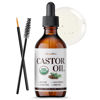 Picture of BodyJ4You Organic Castor Oil - Pure 100% USDA Certified Cold Pressed - Natural Hair Growth Eyelashes Eyebrows Veganic - Rich Hydration Healthy Skin Moisturizer Lash Serum Brow - 2 Fl Oz