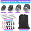 Picture of Hair Curlers Set with 24 Rollers (6 Jumbo, 6 Large, 6 Medium, 6 Small) and 24 Clips for All Hair Lengths (Black)