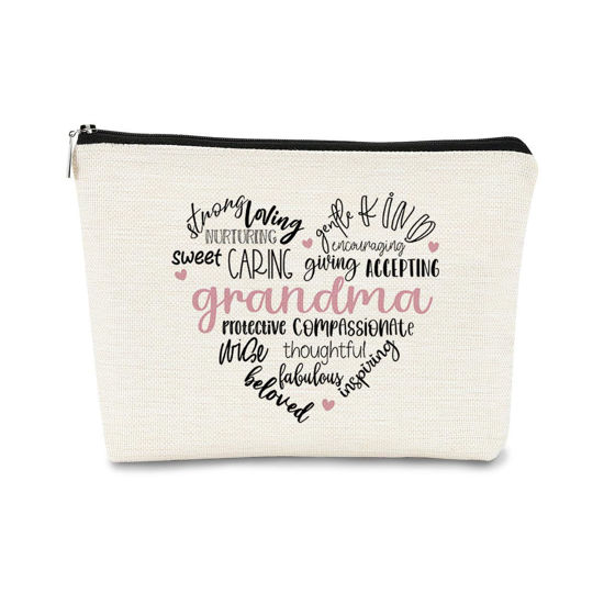 Picture of BARPERY Grandma Gifts,Grandma Gifts For Mothers Day Makeup Bag,Grandma Gift Ideas,Grandma Mothers Day Gift Ideas,Great Grandma Gift Ideas, Positive Affirmations Birthday Gift