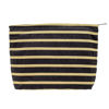 Picture of PAZIMIIK Floral Makeup Bag Large Cotton Zipper Pouch for Purse Travel Canvas Make Up Organizer for Women Cosmetic,Stripe Black