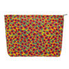 Picture of PAZIMIIK Makeup Bag Large Zipper Corduroy Make Up Pouch for Purse Travel Canvas Cosmetic Organizer for Women Brush Storage,Floral Red