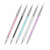 Picture of FULINJOY 5 Pcs Nail Art Liner Brushes, Dual-ended Nail Art Point Drill Drawing Brush Pen Dotting Tools Set, Nail Design Liner Brushes and Dotting Pen