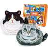 Picture of Openhahaha Drawstring Makeup Bag, Cat Makeup Bag, Travel Makeup Organizer, Cosmetic Pouch Bag, Cat Gift for Women, Lay Flat Makeup Bag Gifts for Cat Lovers(2-pack)