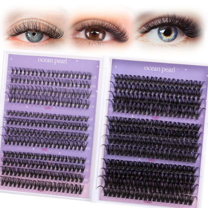 Picture of Ocean Pearl Lash Clusters 480PCS 10-20mm Individual Lashes Thick Cluster Eyelash Extensions 20D+30D+40D+60D+80D+100D Eyelash Clusters Lashes Clusters Eyelashes DIY Lash Extension Cluster Lashes-6