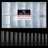 Picture of UNA GELLA Extra Long Tapered Sqaure Nail Tips Full Cover 504pcs No C Curve Clear Gel Nail Tips XXL Long Straight Nails Tips Acrylic Nails Long Square Gel X Nails for DIY Nail Art 12 Sizes