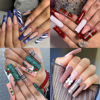 Picture of UNA GELLA Extra Long Tapered Sqaure Nail Tips Full Cover 504pcs No C Curve Clear Gel Nail Tips XXL Long Straight Nails Tips Acrylic Nails Long Square Gel X Nails for DIY Nail Art 12 Sizes