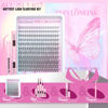 Picture of TNFVLONEINS Wispy Lash Clusters Kit 220Pcs Eyelash Extension Kit Natural Lash Extension Kit C Curl Eyelash Clusters Short Individual Lashes Clusters 3D Eyelash Clusters Kit with Remover