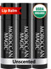 Picture of Organic Moroccan Magic Lip Balm 3 Pack | Original Unscented Lip Balm Set | Chapsticks for Dry Lips | Made with Natural Argan, Essential Oils Lip Moisturizer and Vitamin E | Smooth Application