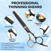 Picture of Hair Cutting Scissors Shears Kits, 15 Pcs Professional Hairdressing Scissors Set, Stainless Steel Hairdressing Shears Set Professional Thinning Scissors for Barber/Salon/Home/Men/Women/Kids/Adults