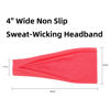 Picture of Women's Non-Slip Thick Headbands - Stretchy Sweat Bands for Yoga, Workout, Everyday Use - Pink Fashion Hair Accessories