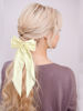 Picture of Women Big Bow Barrettes Girl's Satin Hairclips Long Ribbon Hair Pins Accessories For Party (Beige)