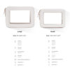 Picture of Aveniee Clear Makeup Bag Organizer, Portable Travel Toiletry Cosmetic Case for Women, Vegan Leather Make Up Pouch with Clear Windows & Gold Zippers 2pcs(Middle+Large)- White
