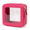 Picture of Aveniee Clear Makeup Bag Small, Mini Travel Toiletry Bag Cosmetic Bags Organizer, TSA Approved Clear Makeup Case Pouch with Zipper, Car Essentials for Women Men(Mini-Hotpink)