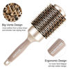 Picture of BANGMENG Round Barrel Anti-Static Hair Brush with Boar Bristles, Nano Thermal Ceramic Ionic Tech | For Extra Shine | Protect Hair, Enhance Texture, For Straightening & Drying (2inch)