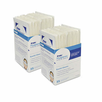 Picture of Bruder Hygienic Eyelid Sheets Micro Fine Individually Wrapped Untreated Sheets 35 Count Box (Pack of 2)