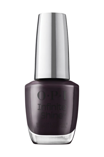 Picture of OPI Infinite Shine Lincoln Park after Dark | Opaque Dark Purple Crème Long Wear Gel Like Nail Polish | Vegan, Long Lasting, Streak Free