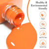 Picture of CANNI Orange Gel Polish, 1Pcs Bright Orange Gel Polish Light Orange Color Gel Polish Nail High Gloss Soak Off U V Gel Nail French Nail Manicure Salon DIY