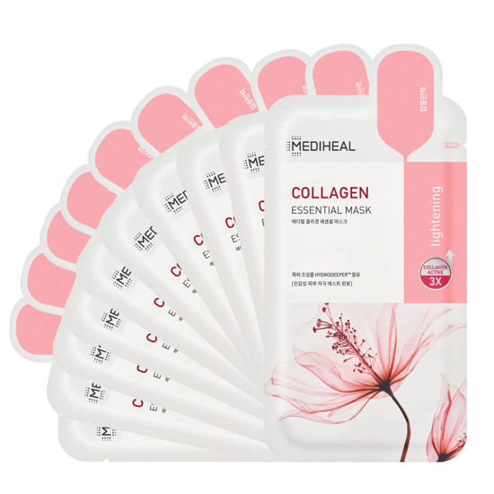 Picture of Mediheal Official Best Korean Sheet Mask - Collagen Essential Face Mask 10 Sheets Lifting and Firming For All Skin Types Value Sets