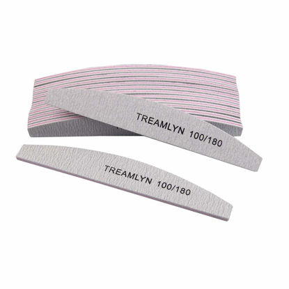 Picture of 10 Pcs Rough Nail File 100/180 Grit, Heavy Duty Nail Files for Acrylic/Natural Nails, Emery Boards for Nails, Strong Finger Nail Filler, Coarse Nail File for Home and Salon Use