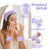 Picture of ATROCH SPA Headbands for Women & Wristband Set for Face Wash, Makeup Headband, Hair Band for Washing Face, Bubble Headband, Skincare Headbands and Wristbands for Women 4 Pcs