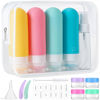 Picture of 16pack Travel Bottles for Toiletries, TSA Approved LeakProof Squeezable Silicone Toiletry Containers for Shampoo, Conditioner, 3oz Portable Refillable Traveling Size Liquid Containers (16Pcs/Colorful)