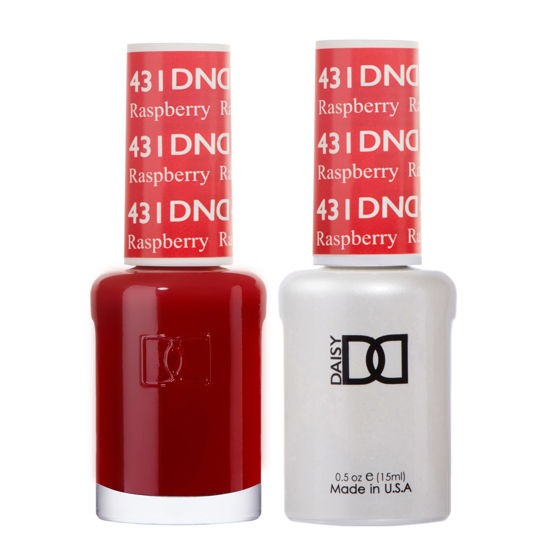 Picture of DND Gel Polish Set - 1 each of Red Gel Polish and Red Nail Polish, 431 Raspberry, 0.5 Fl Oz