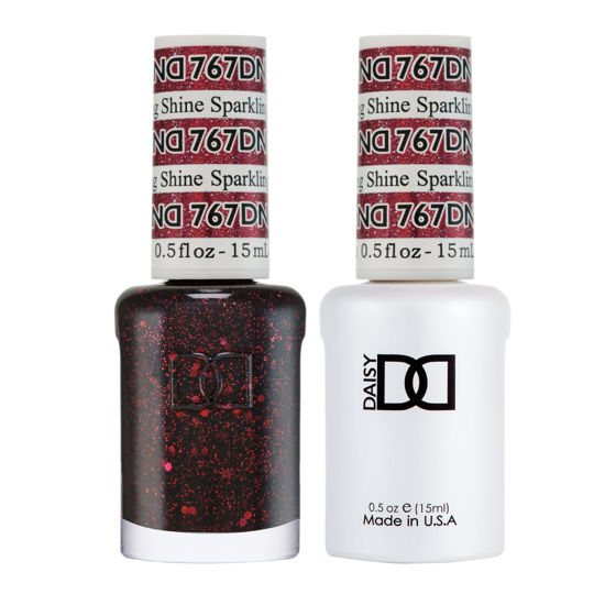 Picture of DND Gel Polish Set - 1 each of Red Gel Polish and Red Nail Polish, 767 Sparkling Shine, 0.5 Fl Oz
