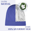 Picture of OLESILK 100% Mulberry Silk Bonnet for Sleeping Women, Silk Hair Wrap for Sleeping, Silk Sleep Bonnet for Women&Men, Real Silk, Not Satin